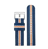 PJFSQAD Cinturino in nylon da uomo 24 mm adatto for Casio for PROTREK PRW-6600 PRG-600YB PRG-650 GA2000 Bracciale for cinturino in tela moda sportiva a sgancio rapido(Blue white yellow-sk)