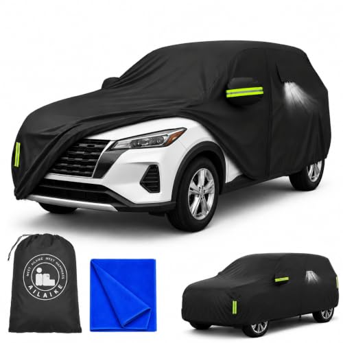 Image of Car Cover Waterproof All Weather Custom Fit for Kicks. | All Weather Protection, Waterproof, Heavy Duty, Durable, UV Protection, Lightweight, Easy to install, Custom Fit