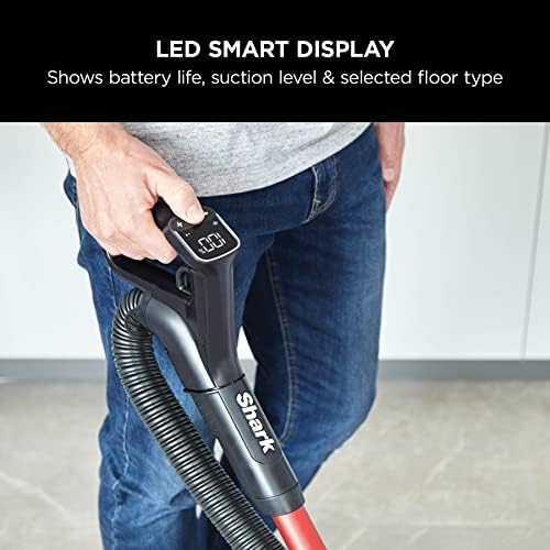 Shark Cordless Upright Vacuum Cleaner [ICZ300UK] 60 Minute Run Time*, Anti Hair Wrap, PowerFins, Powered Lift-Away, Red