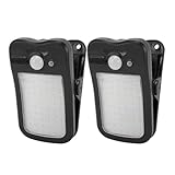GOWENIC Solar-Bewegungsmelder-Clamp/Holder-Leuchten Beleuchten Effizient Garten, Camping, Hof, Wetterfest, IP65