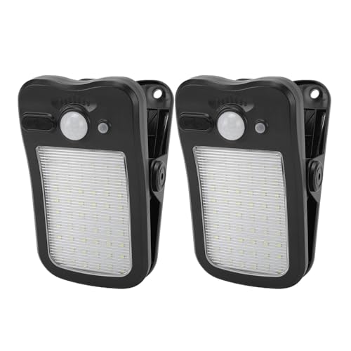 Fockety Clip On Solar Lights Outdoor, 2 Pcs 3 Modes