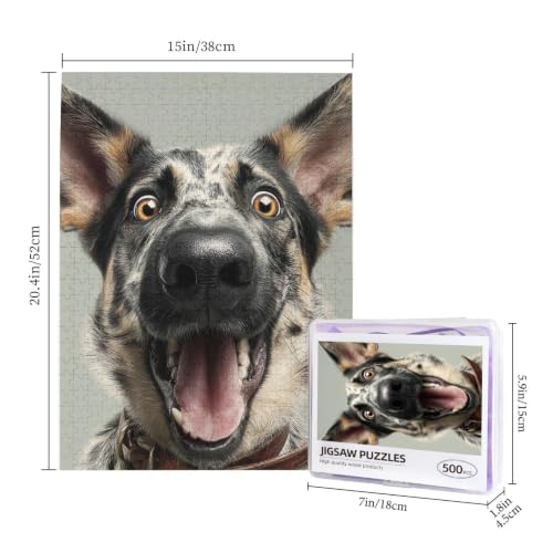 500 Piece Puzzles for Adults Personalized Wooden Puzzles Humour Dog Jigsaw Puzzles Gift Custom Puzzle from Photos Challenging Puzzles for Family Wedding Christmas Birthday Gifts 20.4 x 15 in - Image 2
