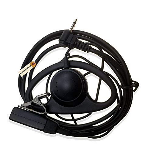 D Shaped Earpiece, Lsgoodcare 1 Pin Earhook Earphone Headset Ptt And Mic Compatible For Motorola Talkabout Portable 2 Way Radio Tlkr T3 T4 T60 T80 Mr350R Walkie Talkie Fr50, Pack Of 2 (D Shape) #TOP1