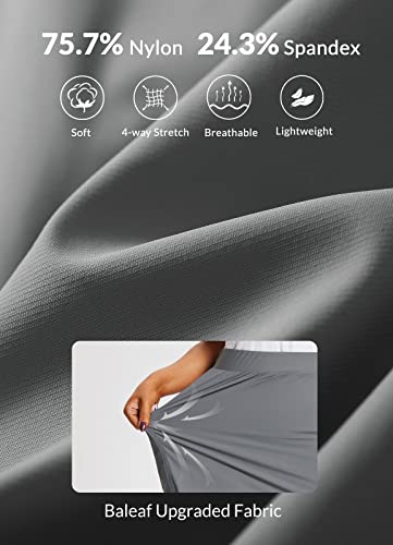 Baleaf Women's Skorts Skirts Hiking Cargo Skorts Pockets 19" Knee Length Long Athletic Quick Dry Skirts Upf 50 Dark Gray L #TOP2