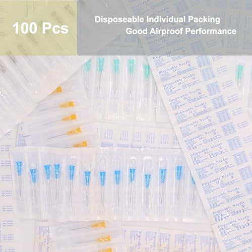Image of 18 Gauge 1 Inch Needle (100Pack),Luer Lock Industrial Accessories Needles,Individually Wrapped | Individually Wrapped