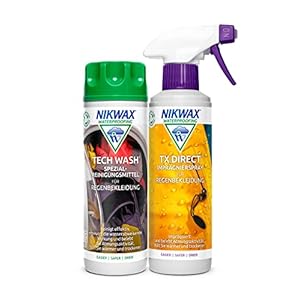 Nikwax Unisex Nikwax Tech Wash+Tx-Direct Spray, 2x300ml Bekleidungswaschmittel, durchsichtig, Einheitsgröße EU