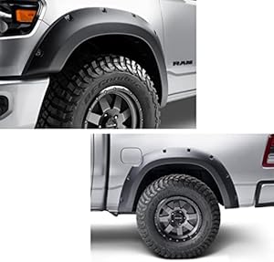 Bushwacker Forge Pocket/Rivet Style Front & Rear Fender Flares | 4-Piece Set, Black, Textured Finish | 58137-08 | Fits 2019-2022 Ram 2500, 3500 (Excludes Dually)