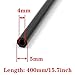 Carbon Fiber Tube,sourcing map Carbon Fiber Rod, Carbon Fiber Round Tube Carbon Fiber Tube Length 5 mm OD x 4 mm ID for Model Airplane Kite Industry Application 4 pcs,5 * 4 * 400 mm(5 * 4 * 400mm)