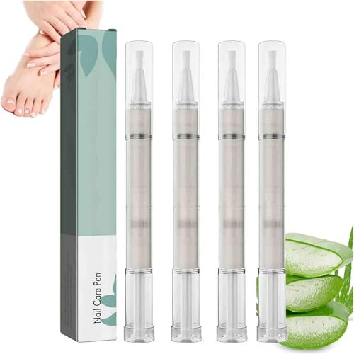 4Pcs Nail Fungus Pen, Antifungal Pen, Mullend Nail Care Pen, Swissclear Anti Fungal pen, Natural Ingredients Nail Serum, Nail Strengthener with Tea Tree Oil, Aloe Vera and Vitamin E