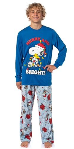 Peanuts Christmas Pajamas Snoopy Merry & Bright Holiday Matching Family Adult Kids and Toddlers Pajama Set2