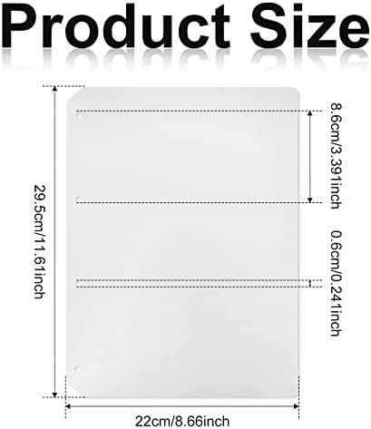 Transparent Blank Binder Dividers, 6pcs Insertable Clear Blank Dividers for 4 Ring Binders A4 4 Holes Plastic Binder Dividers Without Tabs