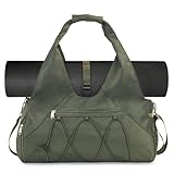 SIVENKE - Bolso Deportivo para Mujeres, Bolsa de Yoga con Compartimento para Zapatos y Compartimento para Cosas Húmedas, Bolsa de Viaje, Bolsa para Esterillas de Yoga, Bolso de Mano para Ocio, Bolsa