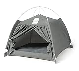 Tipi tienda de campaña para perros, mascotas, cama para mascotas, gato, cama para perros, cama para perros desmontable con cojín para dormir, suave cama para gatos y cachorros