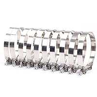 20PCS 32-37MM T-BOLT CLAMP STAINLESS STEEL HOSE TURBO INTAKE