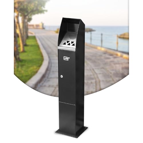 Cendrier à cigares en métal commercial au design épuré en acier inoxydable de grande hauteur