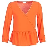 , , , , Tops / Blusen Vila VIROSSIE Tops/Blusen Femmes Orange - DE 32 (EU 34) - Tops/Blusen
