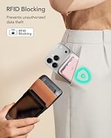 ESR für MagSafe Wallet, 5 Karten Halter, RFID Schutz, Veganes Leder | Inklusive MagSafe-Sticker, Wallet Magnetstärke für iPhone 18 Pro/Pro Max, 17/16-12 Serie und Ausgewählte Samsung Geräte, Rosa – Ansicht 6