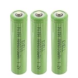 3x Exell 1.2V NIMH AAA 800mAh Rechargeable Button Top Batteries use with airsoft radio receivers high power static applications (Telecoms UPS and Smart grid) electric tools Data Meters