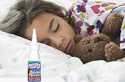 Pressureze All Natural Preservative-Free Sterile Nasal Spray For Children - Fast Relief Nasal Spray - For Sinus Allergies & Congestion | 130 Sprays, 18 Ml #TOP1