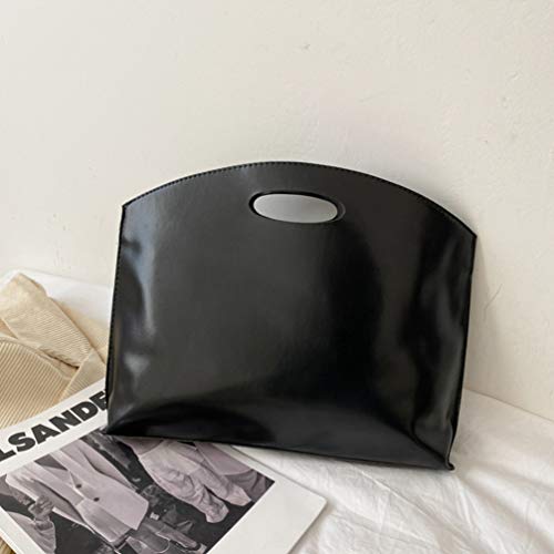 Amosfun Maleta feminina de couro de poliuretano, bolsa de trabalho, bolsa de trabalho, bolsa de negó