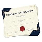 TNKBREEZE Vintage Marineblau Personalisierte Urkunden 30 Stück Elegante Leere Auszeichnung Zertifikat Papier 25x20 cm Urkundenpapier für Auszeichnungen Geburtstagspartys Schule Zuhause Büro