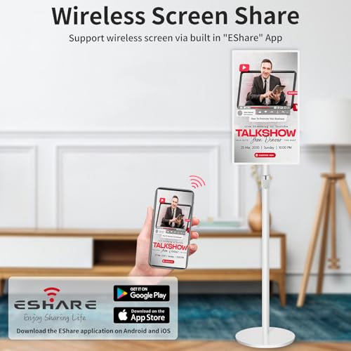 Image of 15.6 inch Digital Signage Display 10000 mAh Capacitive Touch Screen Advertising Display with Wireless Screen Mirroring, All in One LCD Screen HDMI-in with Android 13(4+64GB)
