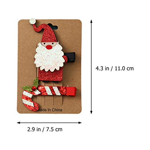 Conjunto de 3 presilhas de cabelo de Natal KesYOO com presilhas de cabelo de Natal adoráveis presilh