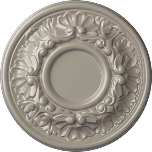 Ekena Millwork 7 1/2" OD x 1 1/8" P Odessa Ceiling Medallion Fits Canopies up to 2 1/2" Ceiling Medallion, Pearl White
