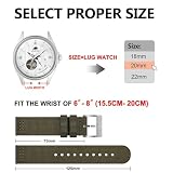 BISONSTRAP Męskie nylonowe paski do zegarków, dwuczęściowe, wojskowe, szybkie zapięcie, szczotkowana klamra, szerokość 18 mm, 19 mm, 20 mm, 22 mm, 22mm, Nylon, Bez kamieni szlachetnych