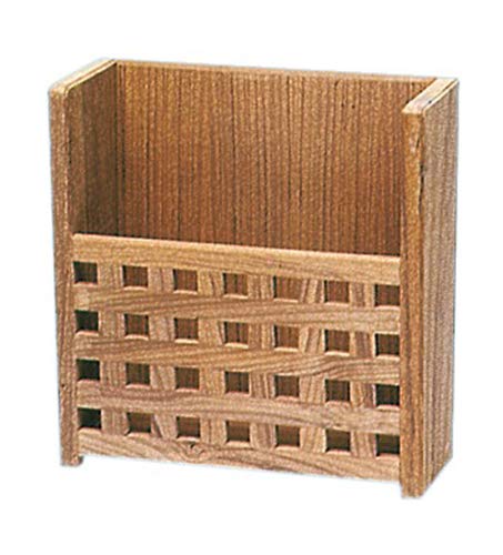 Porte-revues Teck ARC 265x110x280 mm support rangement magazine en bois