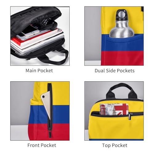 Sac à dos Colombie ultra léger et résistant avec compartiment polyvalent taille unique