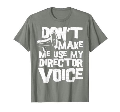 Director: Don't Make Me Use My Dire - Filmmaker T-Shirt, Men, Olive Heather, Large