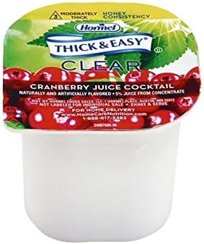 Thick & Easy Clear Thickened Cranberry Juice Cocktail, Honey Consistency, 4 Ounce