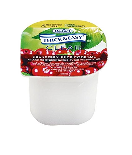 Thick & Easy Clear Thickened Cranberry Juice Cocktail, Honey Consistency, 4 Ounce #TOP25