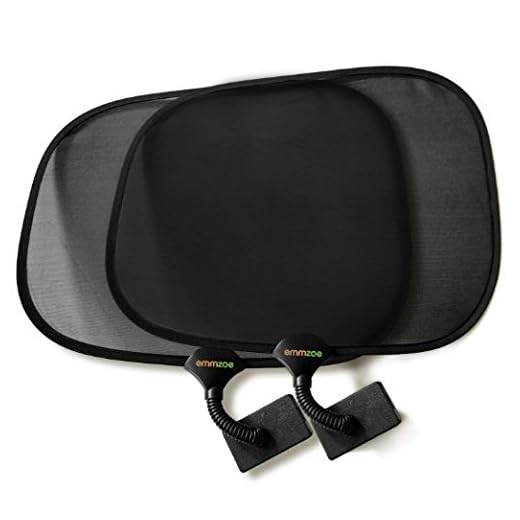Emmzoe Clip On Sun Shade Baby Toddler UV 50+ Protection for Stroller, Car Seat, Table, Outdoors (2 Pack)