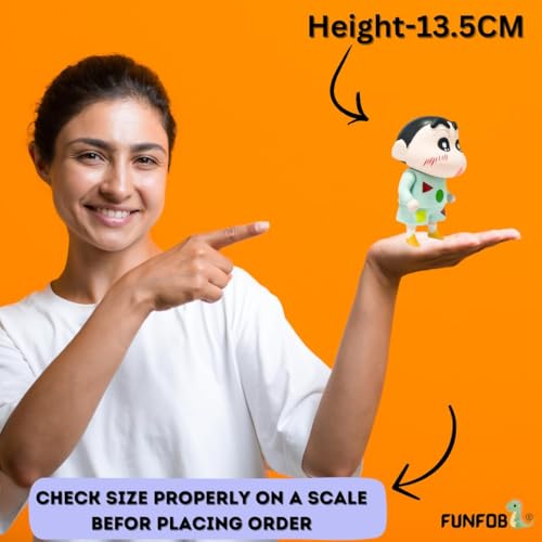 Image of FUNFOB Shinchan Action Figure | Shin chan Figurine Cartoon Figures Toys for Boys & Girls PVC Multicolour | Shin Nightsuit Standing