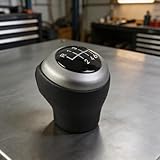 Pomo de palanca de cambios de cuero negro de 6 velocidades para KIA Soul 2006-2012, acabado mate, mango ergonómico de repuesto