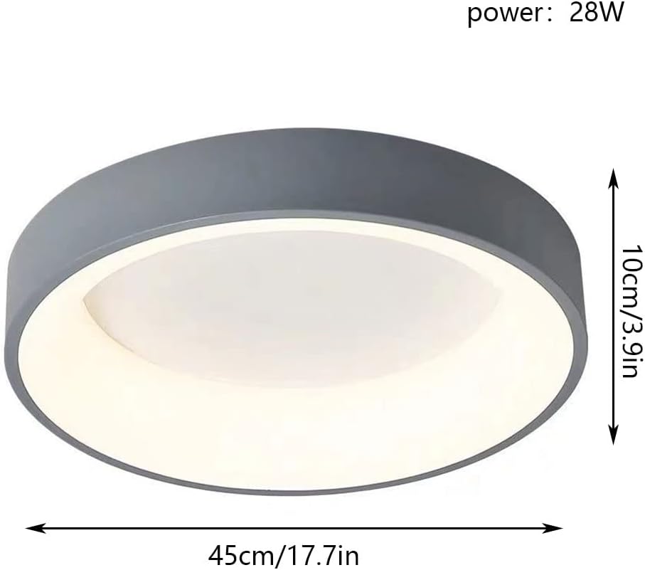 Non Dimmable Ceiling Lighting Round Simple Flat Light Easy to Install Led Ceiling Lamp Daylight White 5500K Energy Saving Ceiling Light for Living Room and Bedroom/White/45Cm
