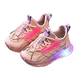 ORANDESIGNE Baby Kinderschuhe LED Mädchen Jungen Licht Turnschuhe Leuchtend Blinkschuhe Sportschuhe Mädchen Sneakers Leuchtschuhe A Rosa 23 EU