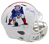 Adam Vinatieri Signed Autographed/Signed New England Speed Full Size Throwback 1982-89 Football Helmet