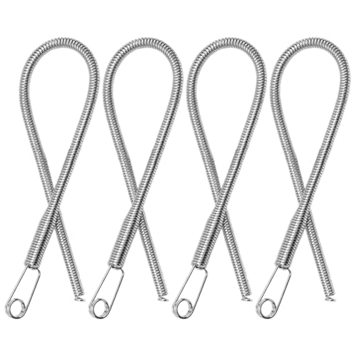 POPETPOP Outil de Passage de Corde Élastique Pliable en Acier Inoxydable Argenté, 4 Pièces, pour Dentelle Multilayer et Ceintures en Denim, pour Couture Professionnelle