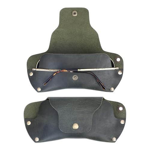 Image of Sunglasses Cases Leather Eyeglass Pouch with Lanyard Portable Soft Eye Glass Case Sunglass Storage Box