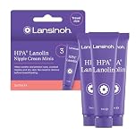Lansinoh - Lanolin HPA Nipple Cream - 100% Natural, Soothes and Protects Cracked Nipples and Pain in Breastfeeding - 3 x 5 ml