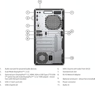 HP EliteDesk 705 G4 Mini Tour Ordinateur PC de Bureau, Ordinateur MT AMD Ryzen 3 Pro 2200G, 8 Go de RAM, 256 Go de SSD, US Clavier et Souris, Win11 Pro (Renouvellé)