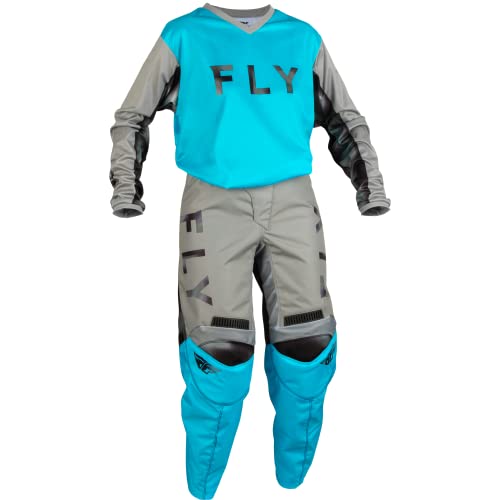 Fly Racing 2023 Women's F-16 Sky Blue/Light Grey Moto Gear Set - Pant and Jersey Combo