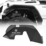 Hooke Road Front Inner Fender Liners w/Star Logo for 2007-2018 Jeep Wrangler JK Sport Sahara Rubicon 2/4 Doors