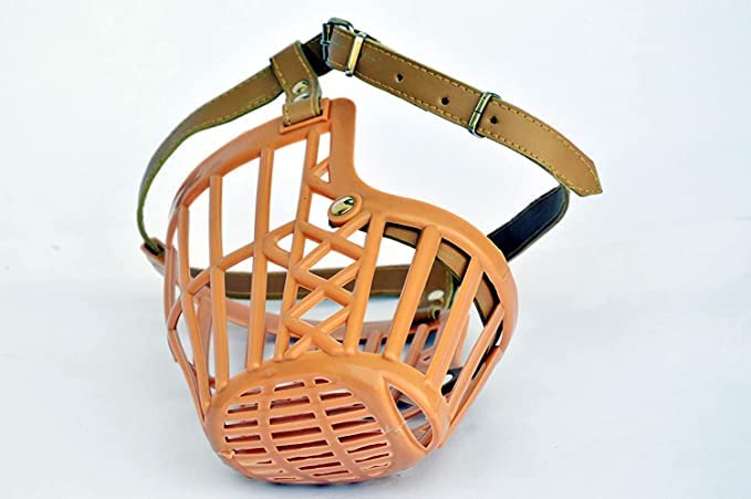 Image of Dog Mouth I Cover Muzzle I Bite Guard with I Adjustable Handy I Strap Collar for Dog I (Muzzle Size-7)