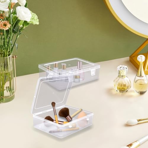 Image of Bead Organizer Box,90Pcs Small Clear Plastic Bead Storage Containers,3 Craft Storage Cases with Hinged Lid,Mini Storage Box For Jewelry Making DIY Bracelet Nails Screws Seeds Small Parts