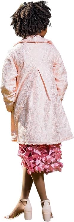 Coat with Embroidery for Girls | Stylish Winter Coat with Detailed Stitching | For Ages 3-104