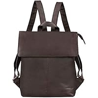STILORD 'Charlie' Vintage Mochila de Cuero Marrón para Hombres Mujeres Grande Salveque Universidad Trabajo Escuela Portátil 13,3 Pulgadas de Piel, Color:marrón Oscuro - Opaco